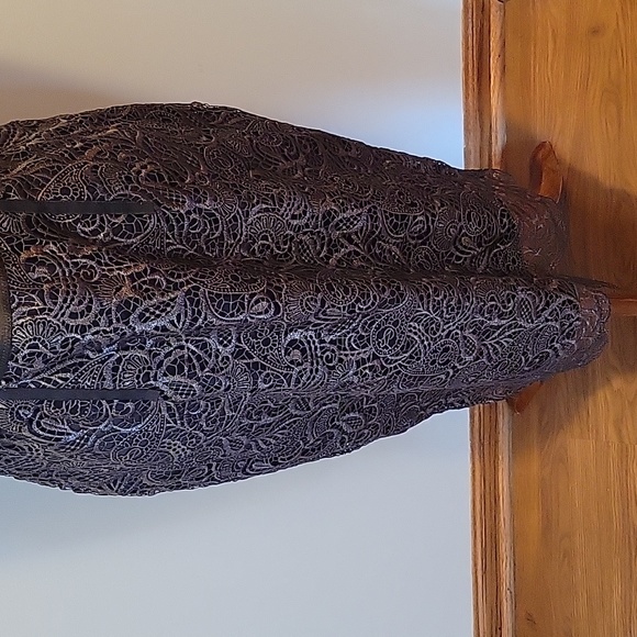 Vintage VTG Y2K Victoria’s Secret Corset Lace Cocktail Dress 12 Silver Black - Picture 3 of 9